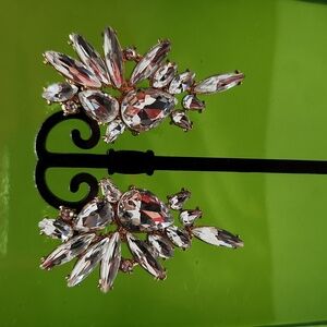 Dazzling Gold and Silver Crystal Earrings